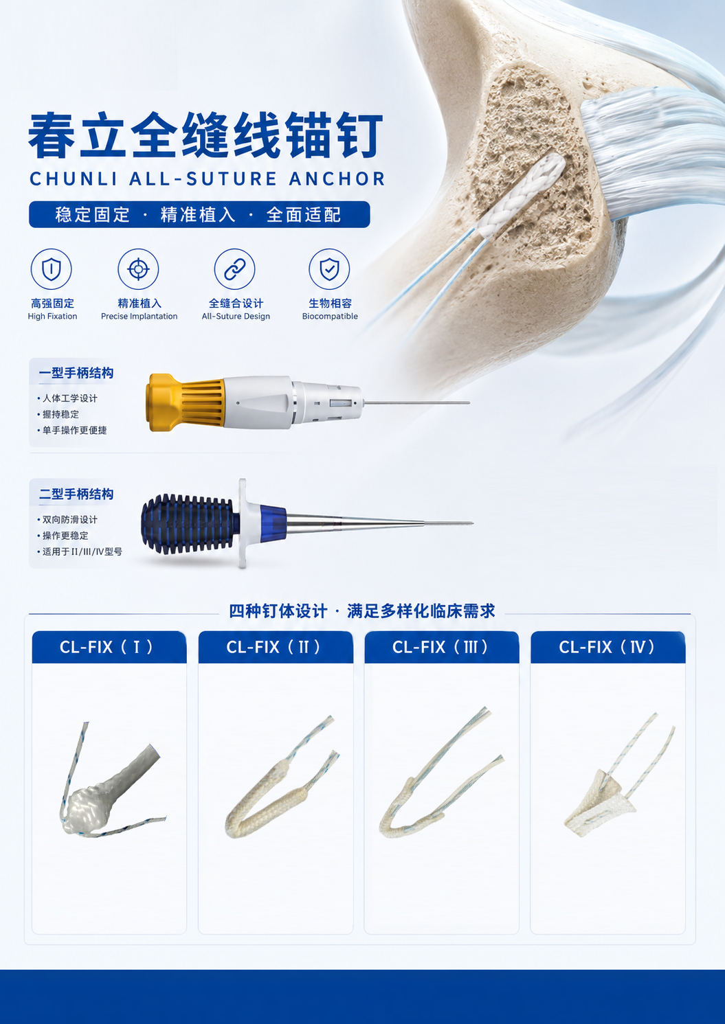 【产品推荐】CL-Fix 全缝线锚钉——重塑连接，织就未来